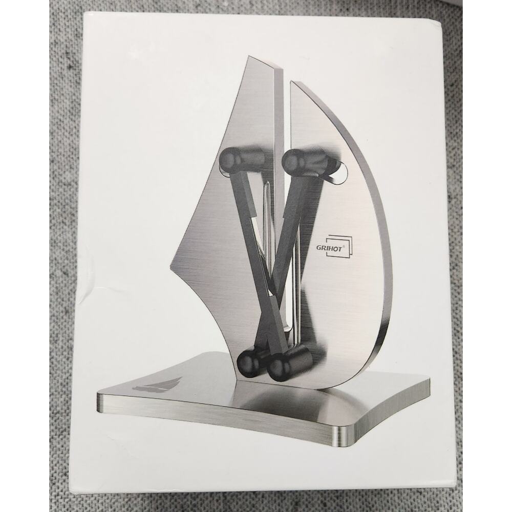 Grihot Stainless Steel Knife Sharpener – 3-Stage Sailboat Design QR-15pro